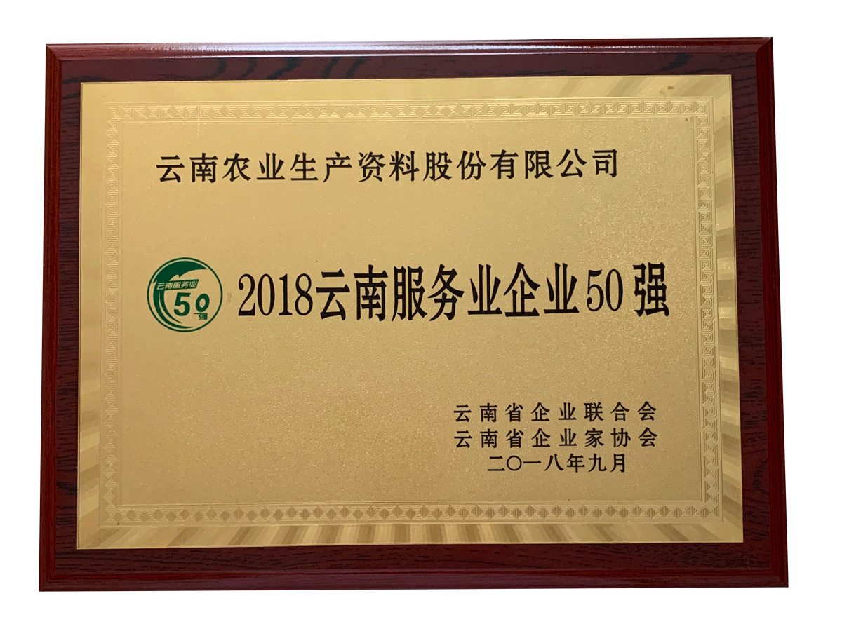 2018年云南省服務業(yè)企業(yè)50強