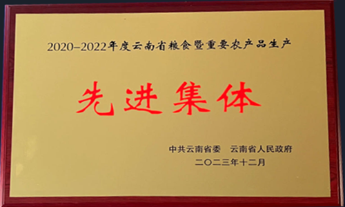 2020-2022年度云南省糧食暨重要農(nóng)產(chǎn)品生產(chǎn)先進集體